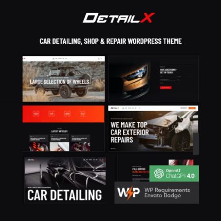 DetailX – Car Detailing, Shop & Repair WordPress Theme