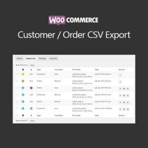 WooCommerce Customer/Order CSV Export