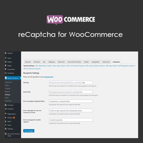 ReCaptcha For WooCommerce reCaptcha for WooCommerce - Görsel 1