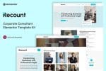 Recount - Corporate Consultant Elementor Template Kit