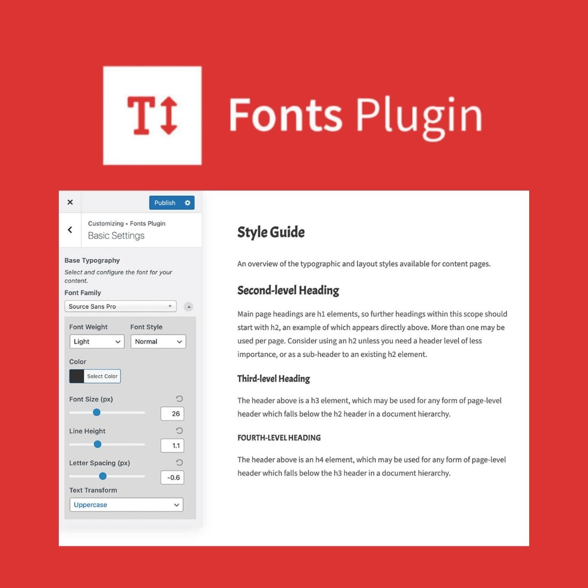 Fonts Plugin Pro