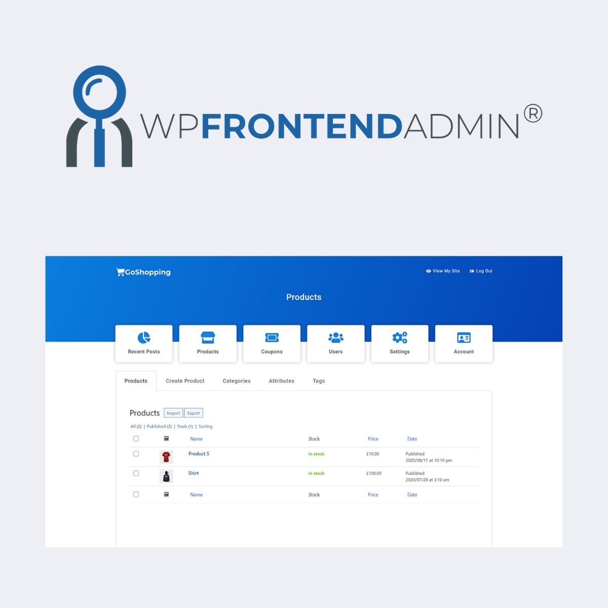 Frontend Admin Pro