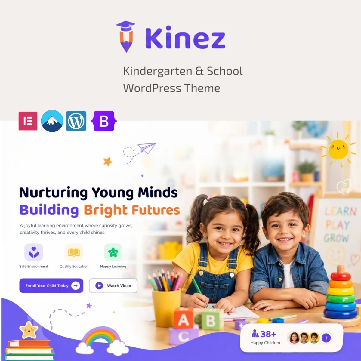 Kinez - Kindergarten & School WordPress Theme
