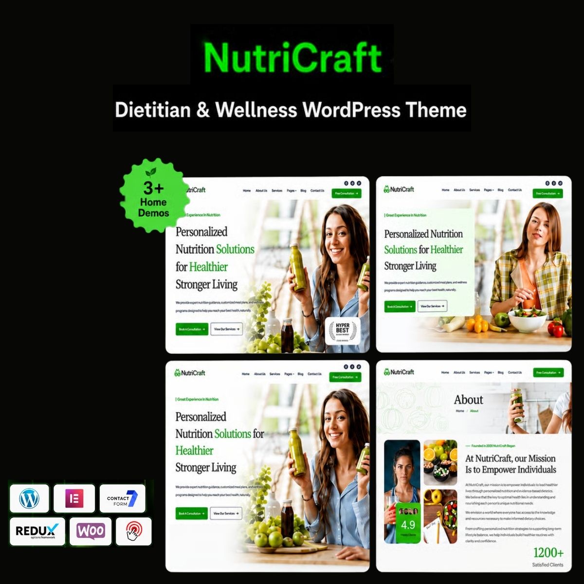 NutriCraft - Dietitian & Wellness WordPress Theme